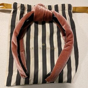 Lele Sadoughi Pink Velvet Headband